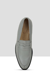 Grey Matte Penny Loafers